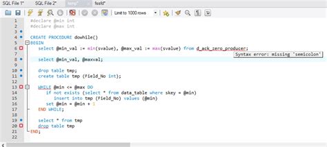 Posted by: Arek xxx Date: November 04, 2018 03:57AM Hello, I have a problem when I try to use scripts to create a new tables in database. . While is not valid at this position mysql